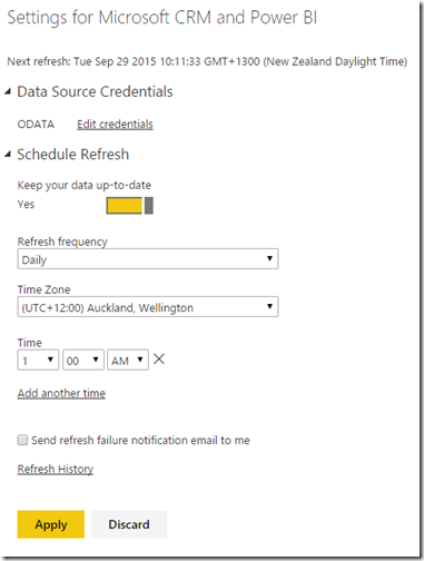 Dynamics CRM and Power BI 10