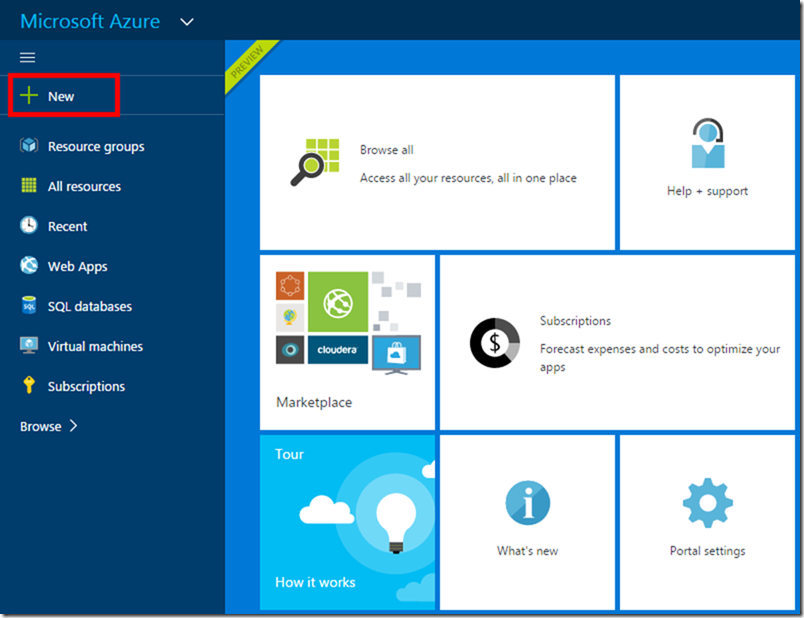 Install Azure SQL Data Warehouse 01