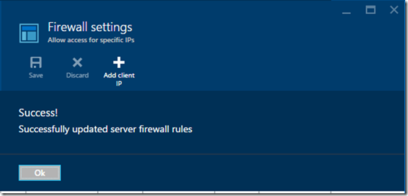 Azure SQL Data Warehouse Firewall Settings 03