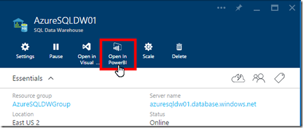 Azure SQL Data Warehouse and Power BI