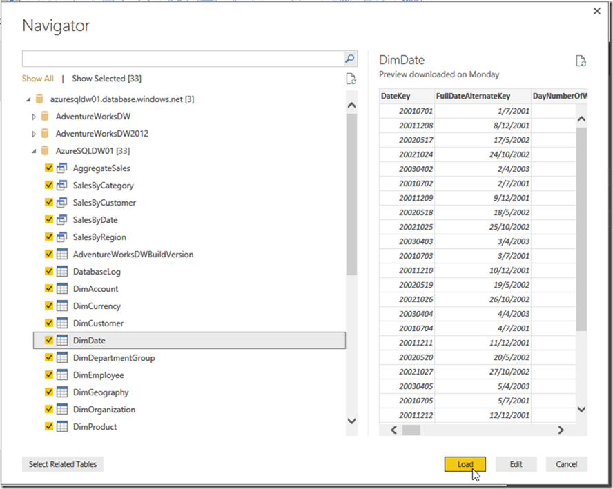 Azure SQL Data Warehouse and Power BI 09