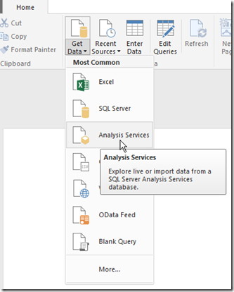 Power BI Explore Live Settings 03