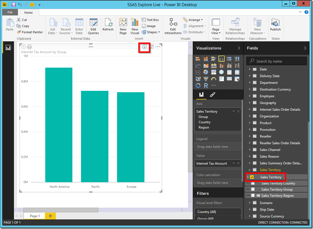 Power BI Explore Live Settings 07
