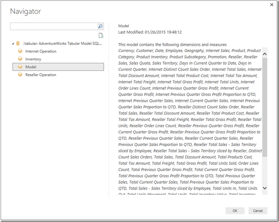 Power BI Explore Live Settings 11