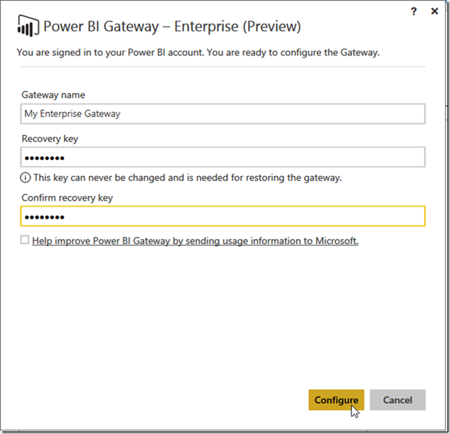 Installing Power BI Enterprise Gateway 03