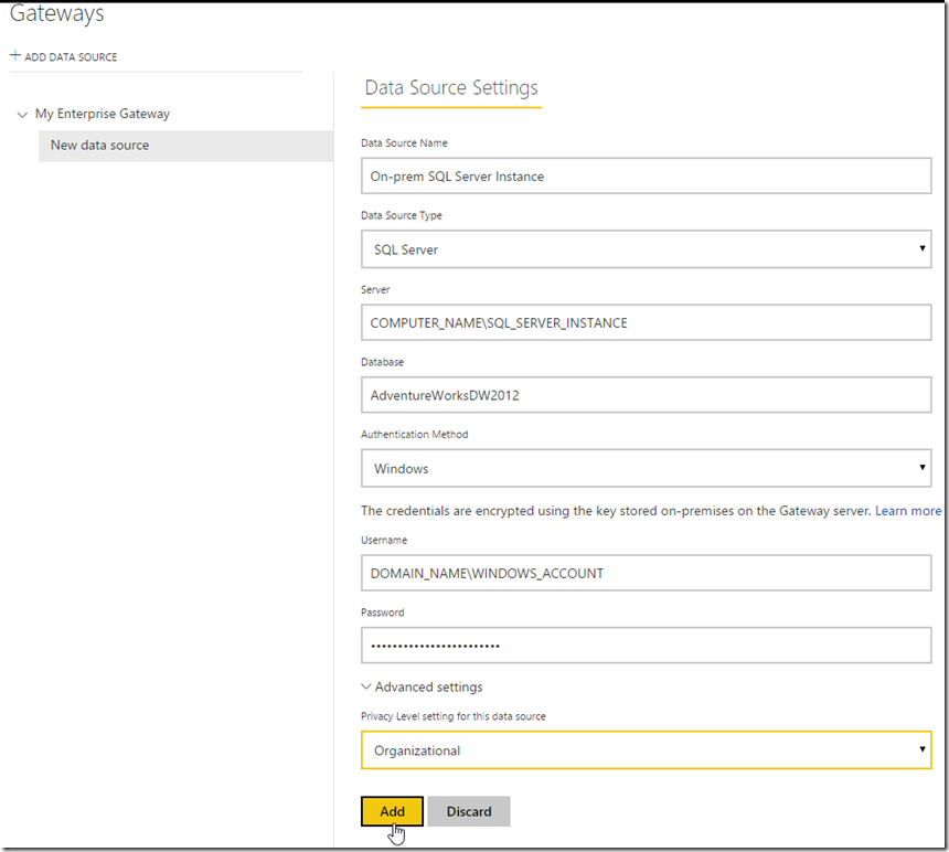 Managing Power BI Enterprise Gateways 02