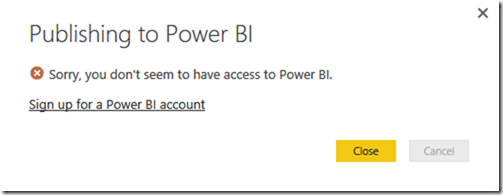 Power BI Microsoft Account Type 01