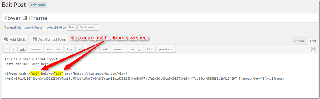 Power BI and iFrame 08