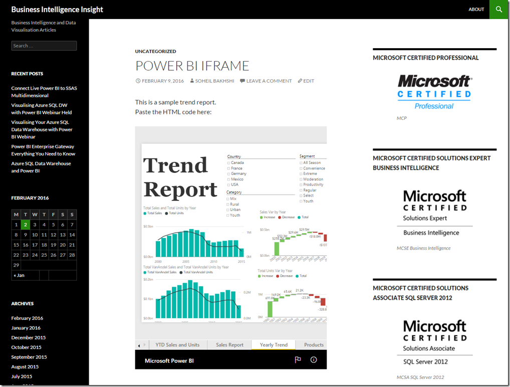 Power BI and iFrame 09