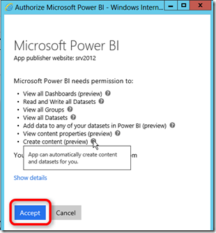 Authorize Power BI App