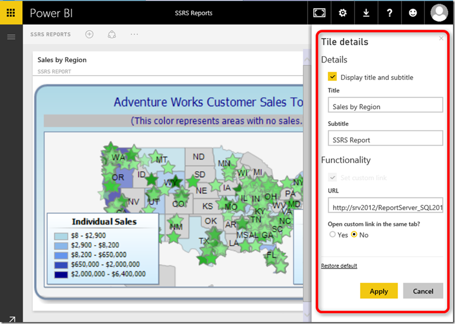 Edit Power BI Tile 01