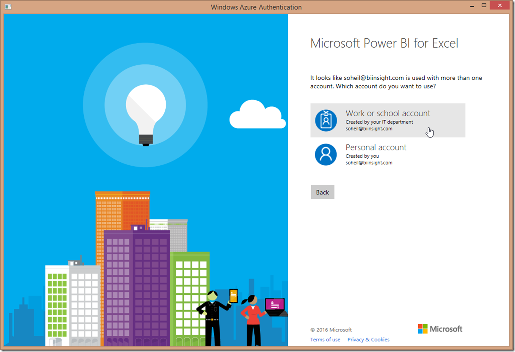 Power BI sign in