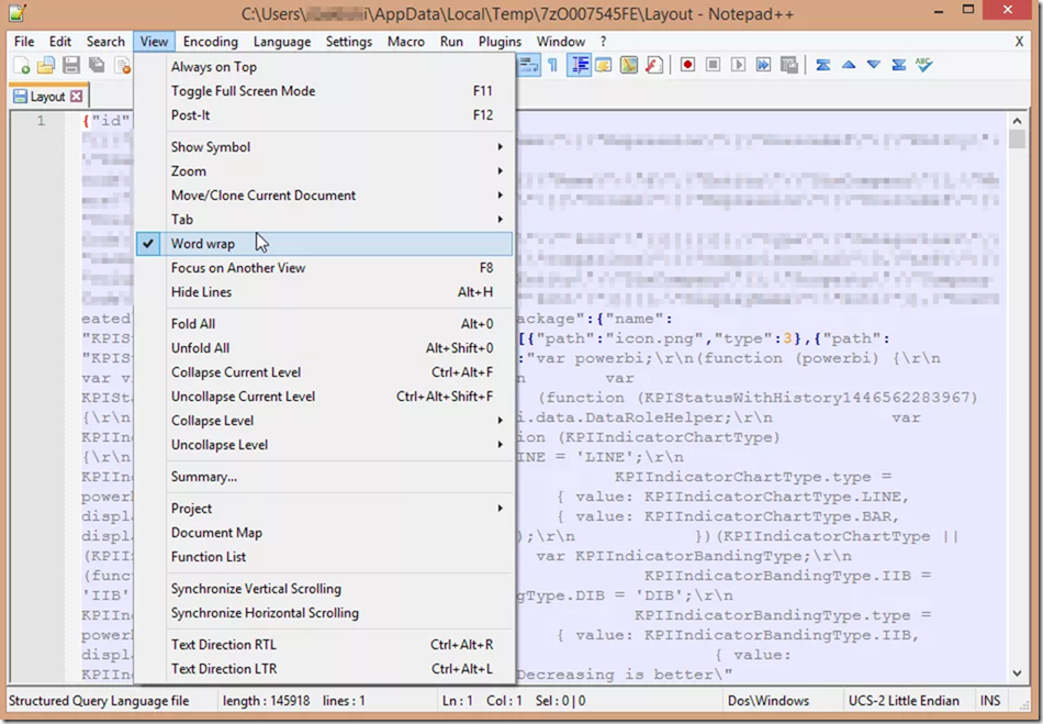 Edit Layout in Notepad++ 2