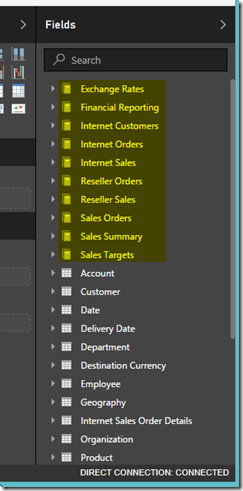 Measure Groups in SSAS Multidimensional Dirct Connect