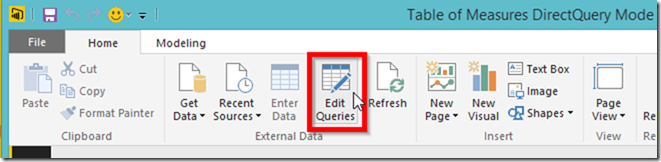 Power BI Edit Query