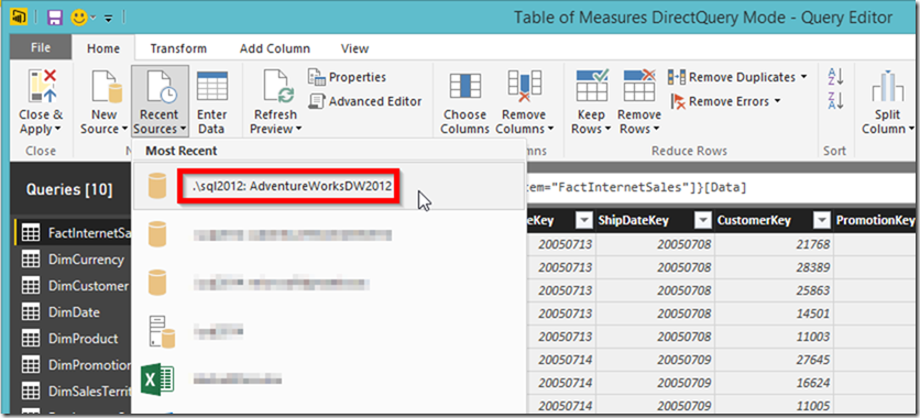 Power BI reuse existing source