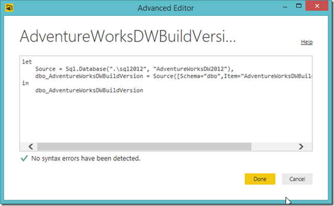 Power BI Advanced Editor 02