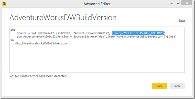 Power BI Advanced Editor 03
