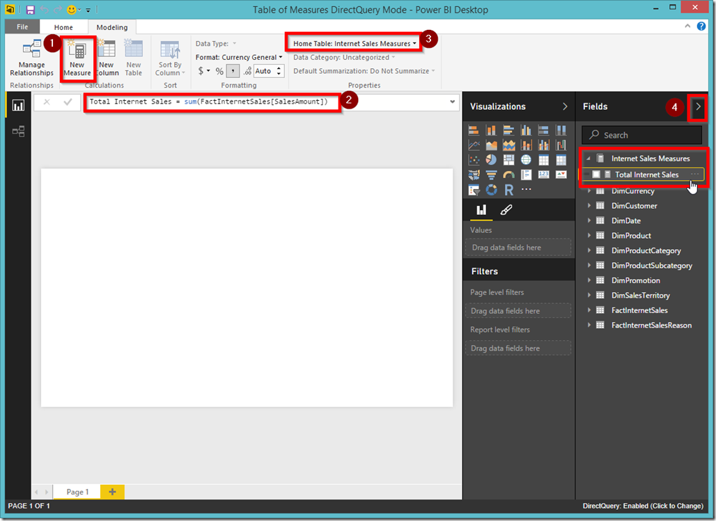 Power BI Table of Measures 02