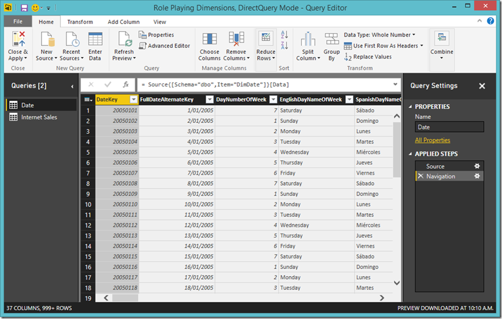 Power BI Desktop Query Editor