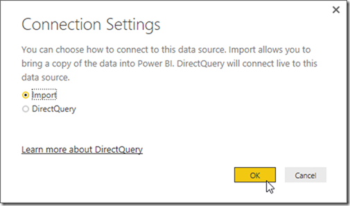Power BI Connection Settings