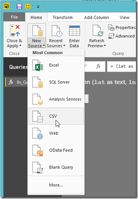 Power BI CSV