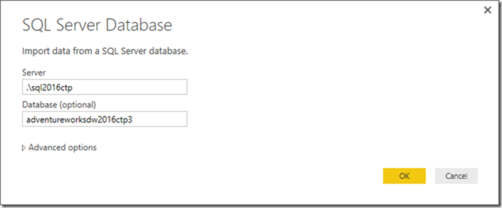 Power BI SQL Server Connection