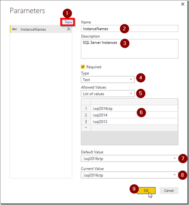 Power BI Desktop Manage Parameters 02