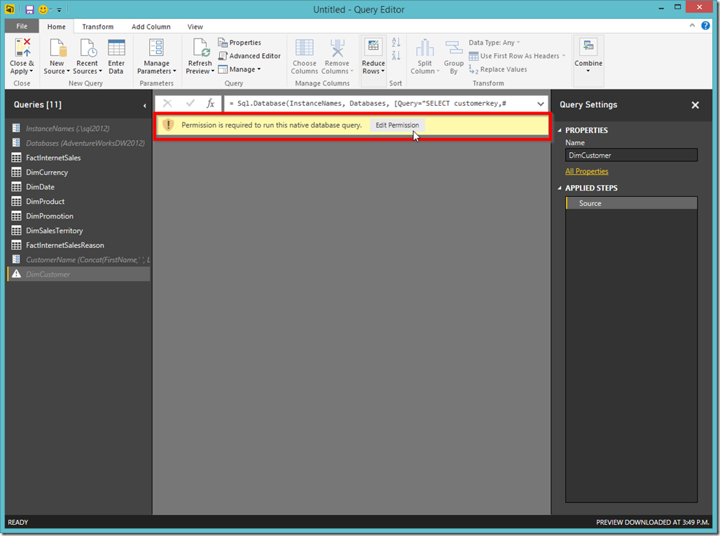 Power BI Desktop Edit Permission