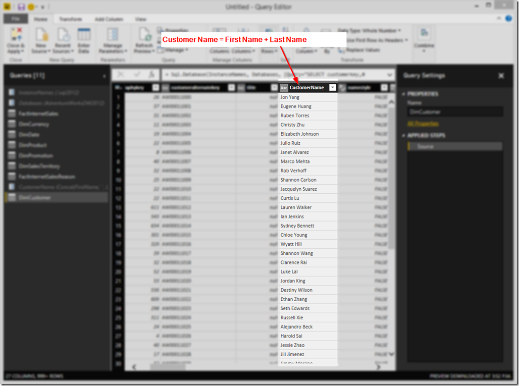 Power BI Desktop Dynamic Column