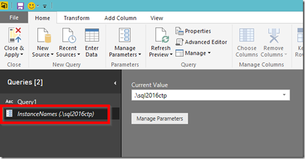 Power BI Desktop Query Parameters