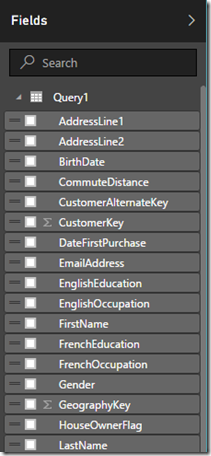 Power BI Desktop Query
