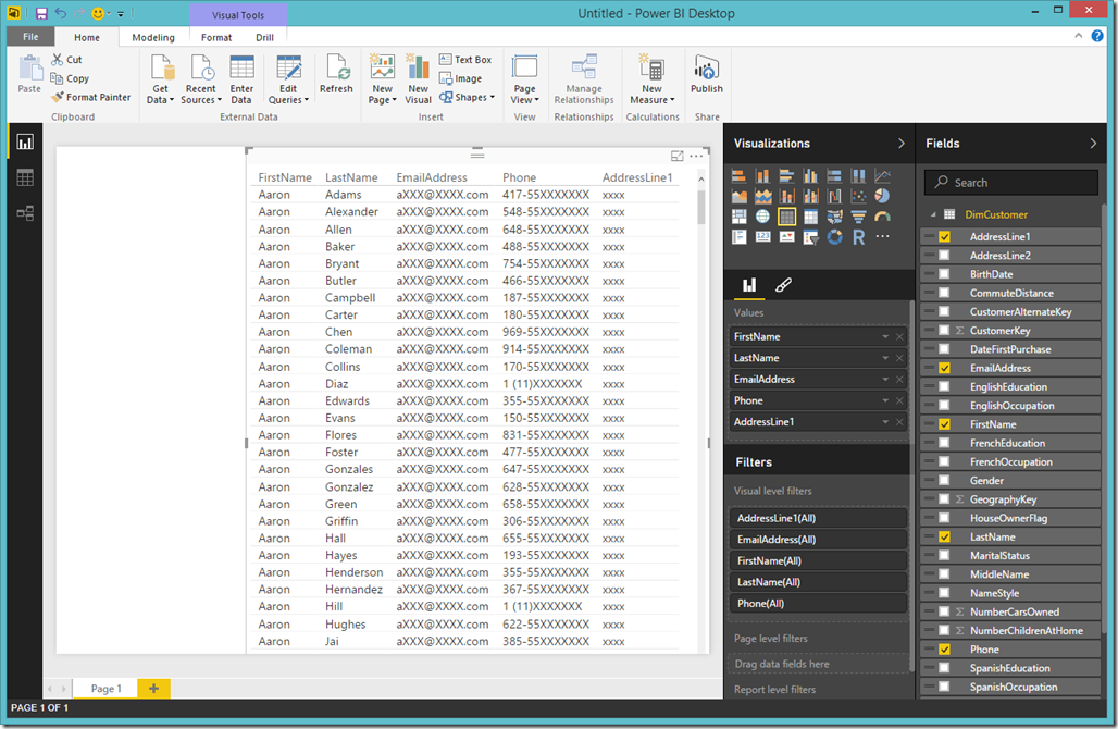 Dynamic Data Masking (DDM) in Power BI