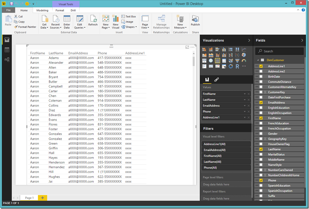 Dynamic Data Maskin (DDM) in Power BI Desktop