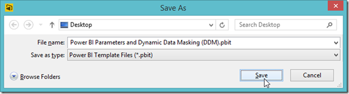 Power BI Desktop Export Template pbit