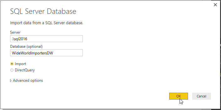 Power BI Desktop Get Data