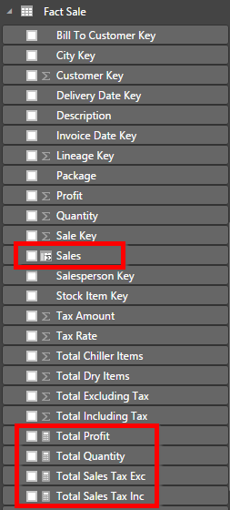 Power BI Desktop Table