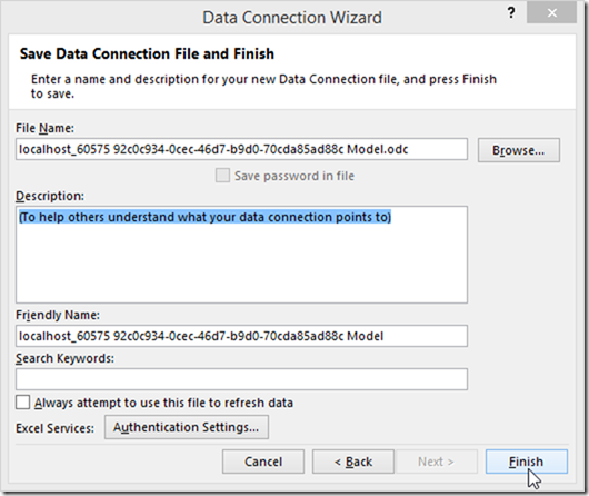 Connecting to Power BI Desktop Model from Excel