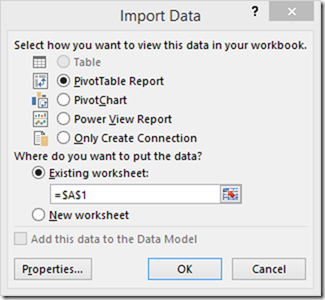Connecting to Power BI Desktop Model from Excel