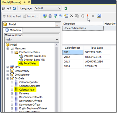 Browsing Power BI Desktop Model from SSMS