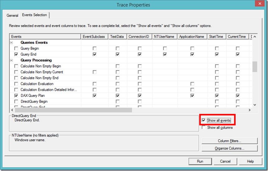Profiling Power BI Desktop Model using SQL Server Profiler
