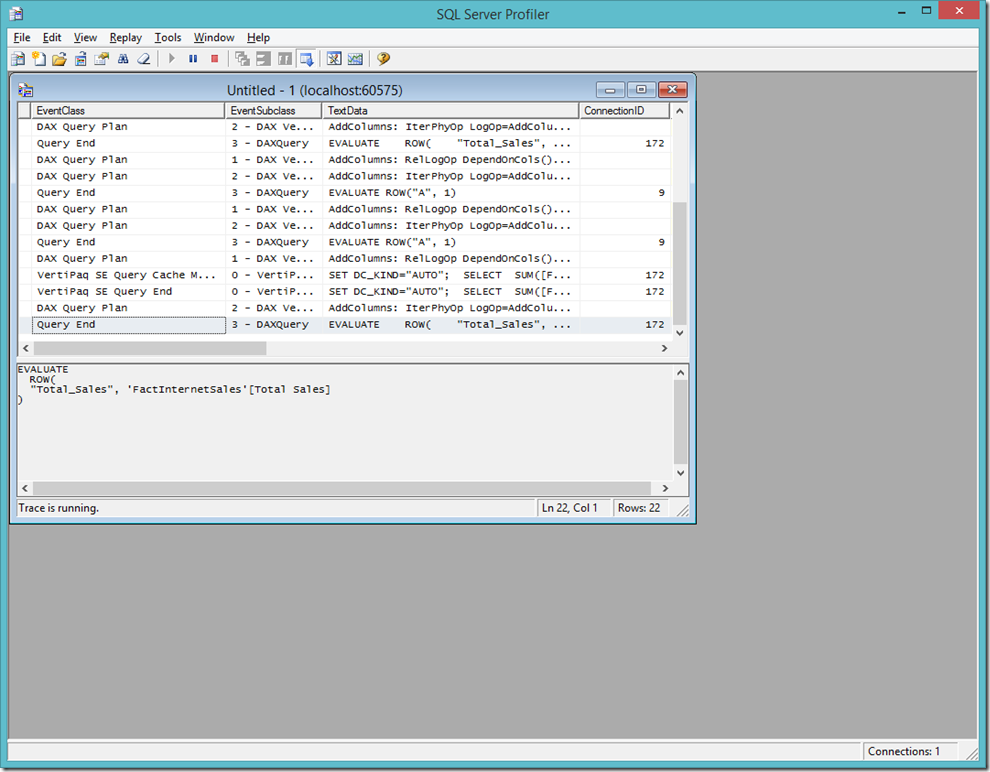 Profiling Power BI Desktop Model using SQL Server Profiler