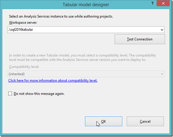 Import SSAS Tabular Model to SSDT