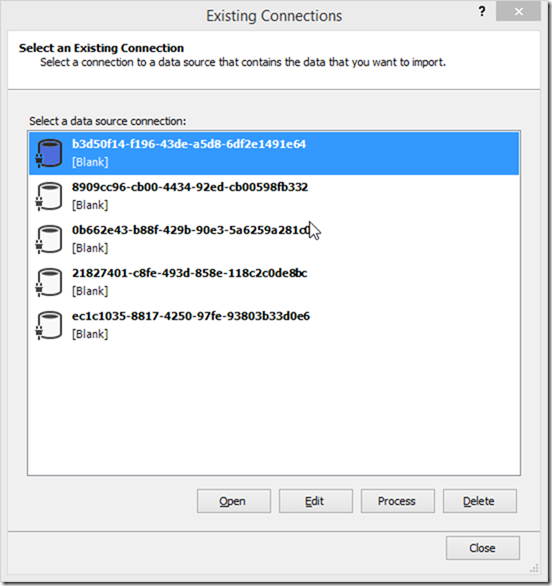 SSAS Tabular Existing Connections