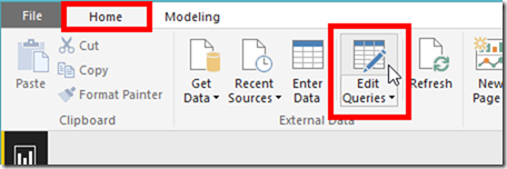 Power BI Desktop Edit Query