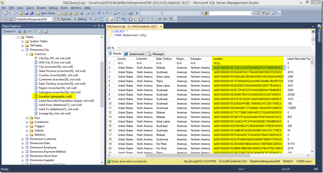 SQL Server Geography Data Type