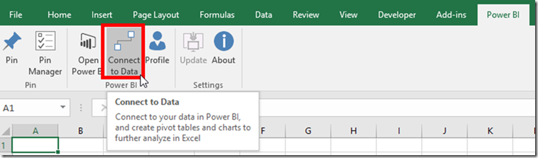 Analyse Power BI Data in Excel from Excel