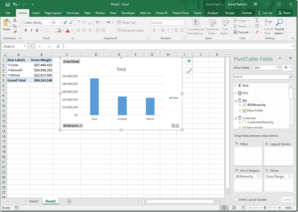 Analyse Power BI Data in Excel