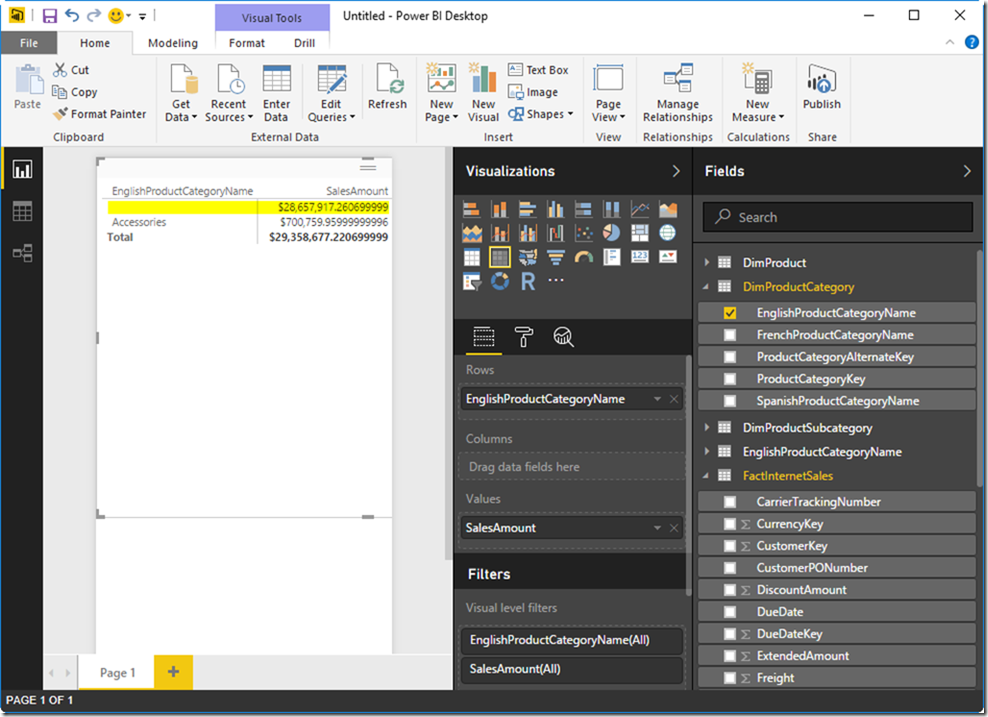Power BI Desktop Query Filter