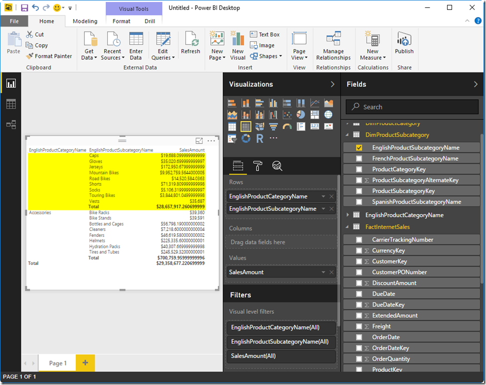 Power BI Desktop Query Filter